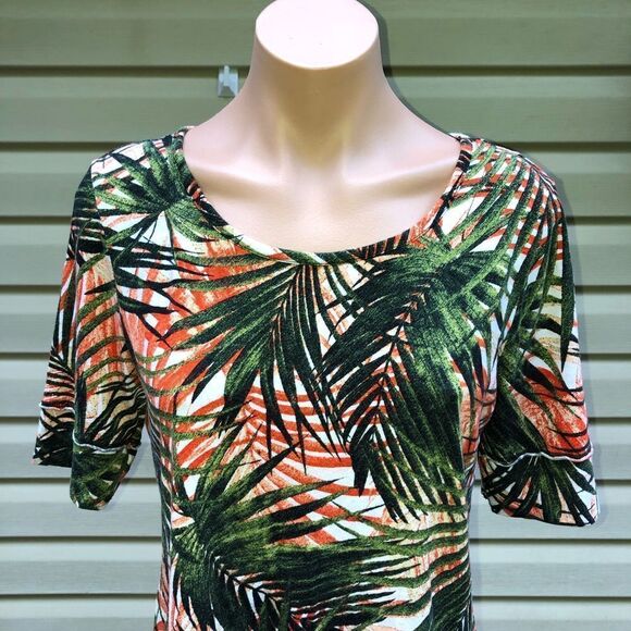 Palm Leaves Cato Knit Top Size Small - Picture 2 of 4
